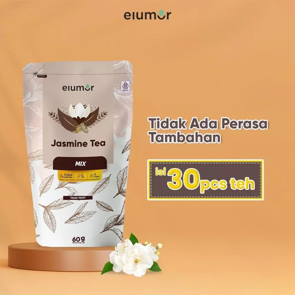 Elumor Jasmine Tea Mix Herba Isi 30 Kantung Teh - Image 9