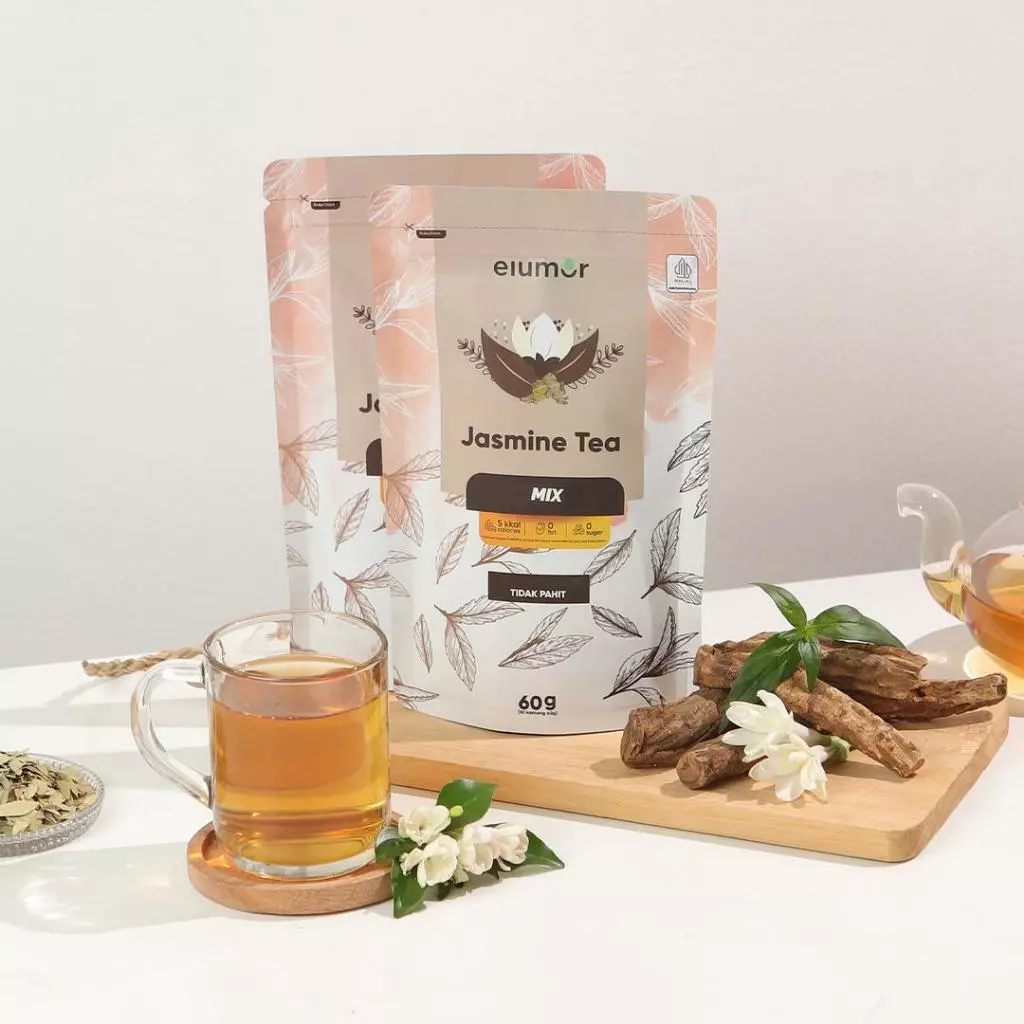 Elumor Jasmine Tea Mix Herba Isi 30 Kantung Teh - Image 8
