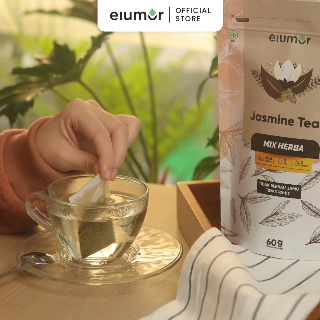 Elumor Jasmine Tea Mix Herba Isi 30 Kantung Teh - Image 7
