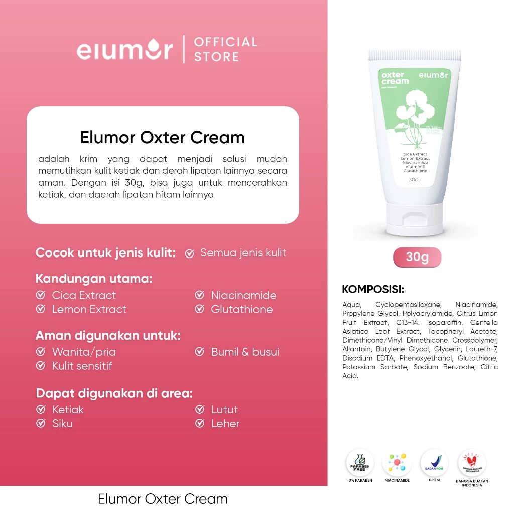 Elumor Oxter Cream New Formula 30gr - Image 7